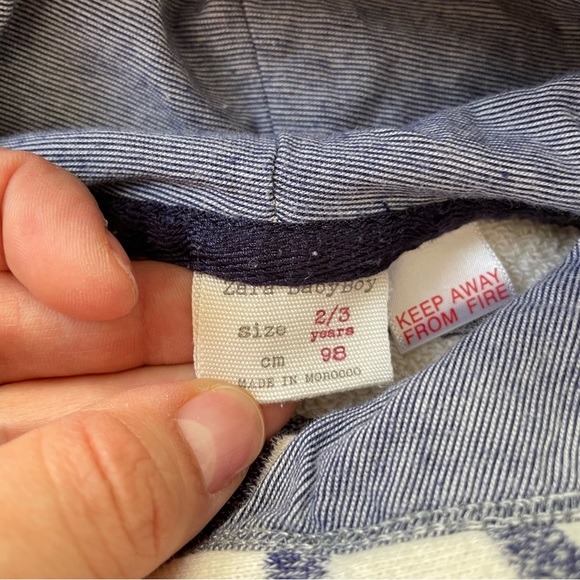 2-3yrs Zara Elbow Patch Hoodie - Picture 3 of 5